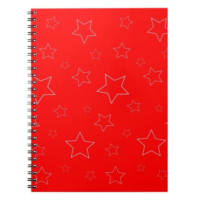 Caderno Espiral Notebook Red Stars Spiral (Frente)