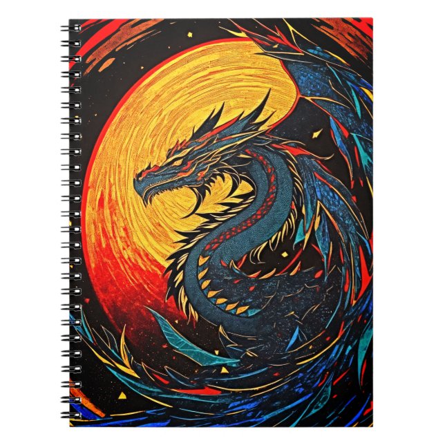 Caderno Espiral Notebook Regal Dragon com Vibes Retroativos (Frente)