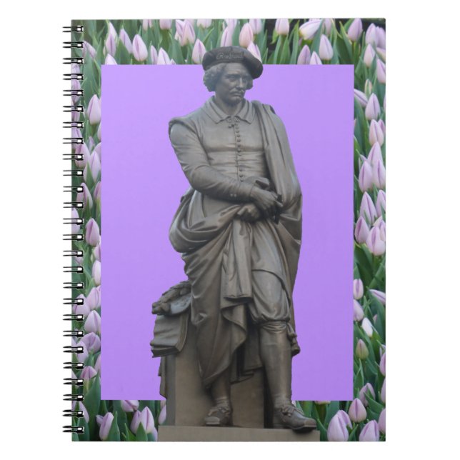 Caderno Espiral Notebook Rembrandt Statue Amsterdam (Frente)