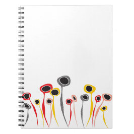 Caderno Espiral Notebook Retro Flowers
