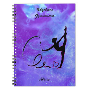 Caderno Espiral Notebook Ritmic Gymnastics Ribbon Galaxy