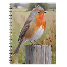 Caderno Espiral Notebook Robin Redbreast