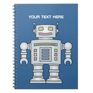Caderno Espiral Notebook Robô legal   Material escolar para crian
