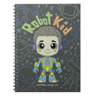 Caderno Espiral Notebook Robô Miúdo Espiral