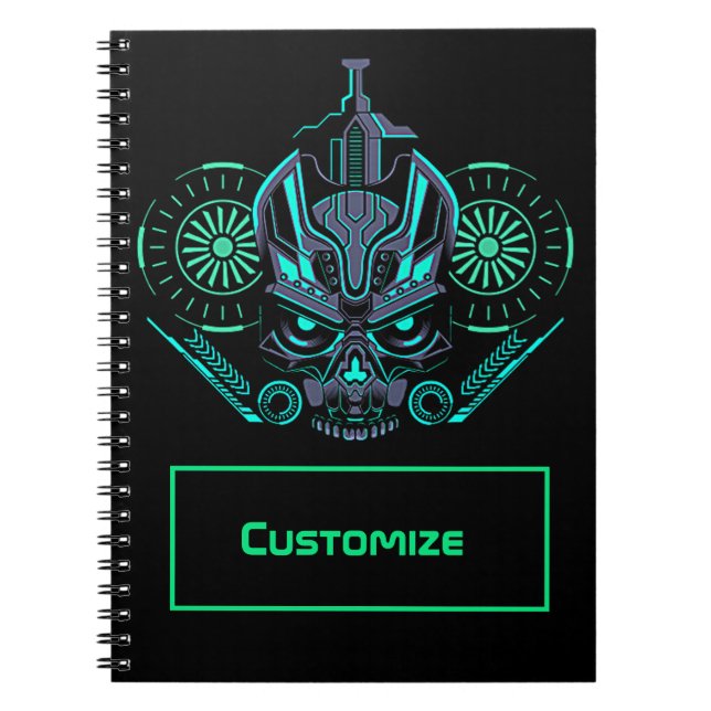 Caderno Espiral Notebook Robo Skull (Frente)