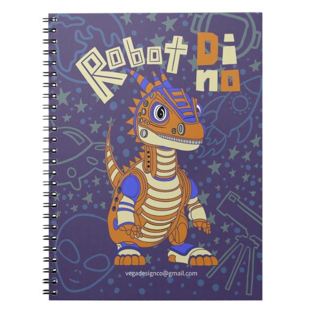 Caderno Espiral Notebook Robot Dino Spiral (Frente)