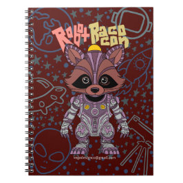 Caderno Espiral Notebook Robot Raccoon Spiral