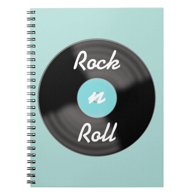 Caderno Espiral Notebook Rock N Roll Record (Frente)