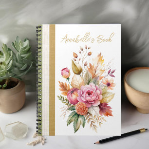 Caderno Espiral Notebook Romance Fall Buquê Spiral