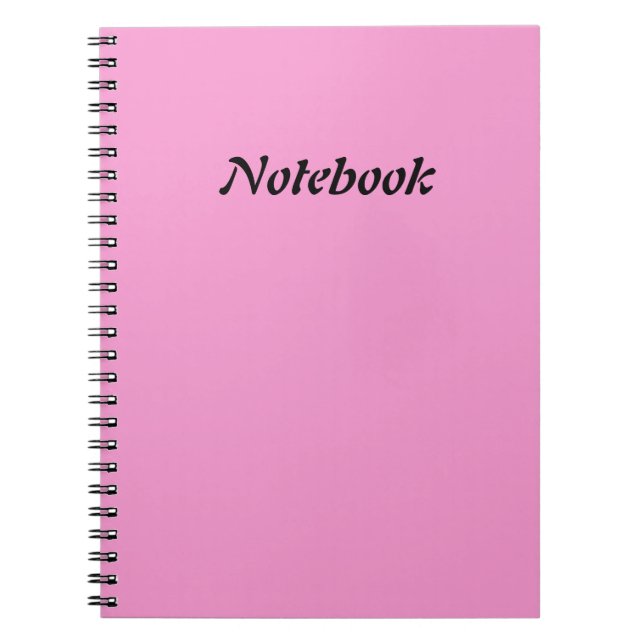 Caderno Espiral notebook rosa (Frente)