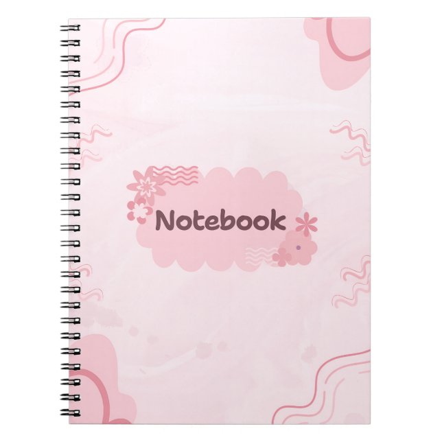 Caderno Espiral Notebook rosa-claro (Frente)