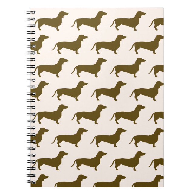 Caderno Espiral Notebook Rosa Dachshund (Frente)