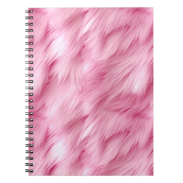 Caderno Espiral Notebook rosa e fluffy (Frente)