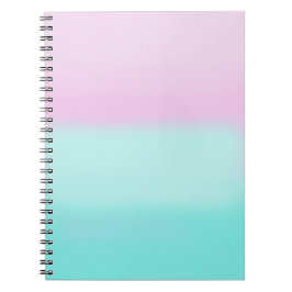 Caderno Espiral Notebook rosa e turquesa Pastel