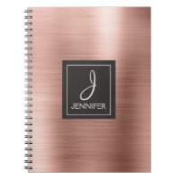 Notebook rosa Gold Foil Monograma