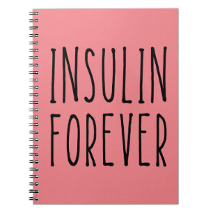 Caderno Espiral Notebook rosa para diabetes