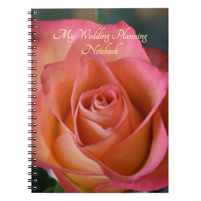 Caderno Espiral Notebook Rosa Rosa Rosa Rosa Floral Personalizável (Frente)