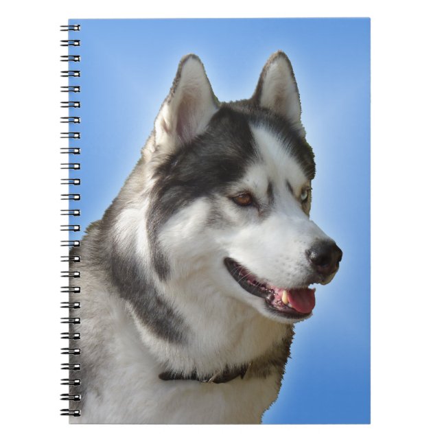 Caderno Espiral Notebook Rouco Siberian Husky Gifts & Books (Frente)