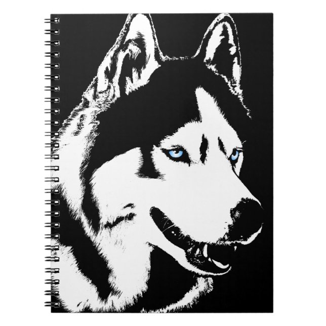 Caderno Espiral Notebook Rouco Siberian Husky Gifts & Books (Frente)