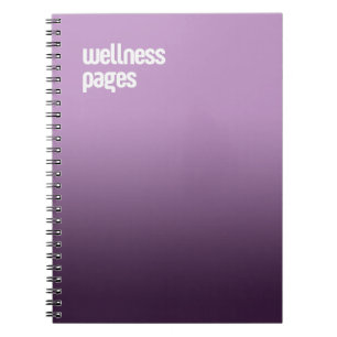 Caderno Espiral Notebook Roxo - Diário "Wellness Pages"