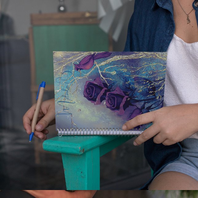 Caderno Espiral Notebook roxo e bonito (Criador carregado)