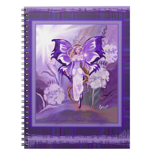 Caderno Espiral Notebook Roxo Sun Fairy (Frente)