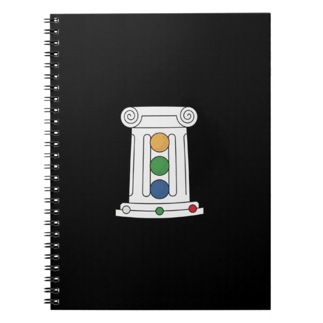 Caderno Espiral Notebook RUM com Cobrir preto (Frente)