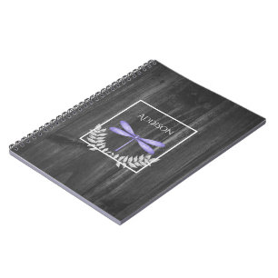 Caderno Espiral Notebook Rustic Personalizado Rustic Dragonfly Rox