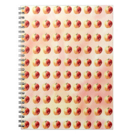 Caderno Espiral Notebook Rustic Watercolor Apple Standard Spiral