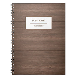Caderno Espiral Notebook Rustic Wood Barn Country