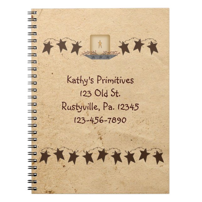 Caderno Espiral Notebook Rusty E De Vela (Frente)