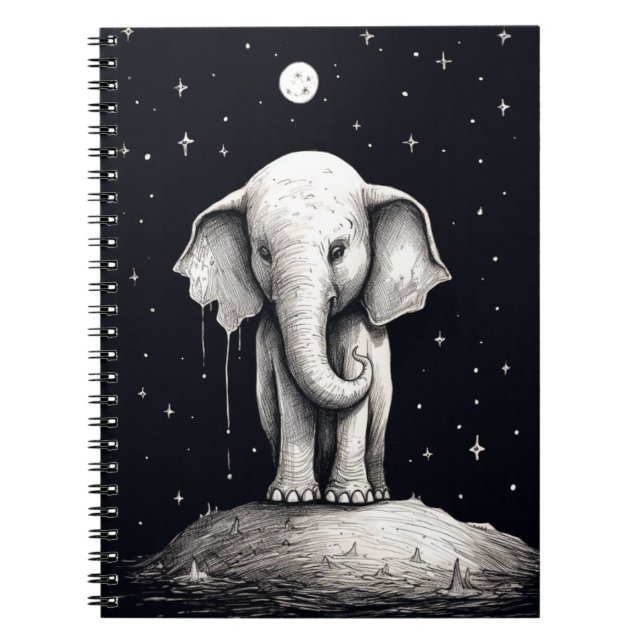 Caderno Espiral Notebook Sad Elephant Moon (Frente)