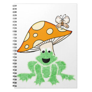 Caderno Espiral Notebook Sapo Mushroom Butterfly