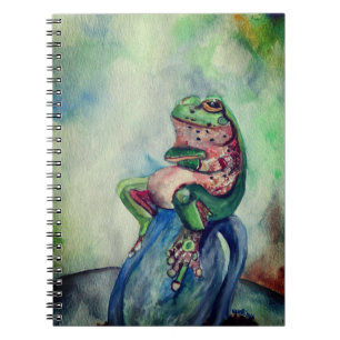 Caderno Espiral Notebook Sapo Watercolor Art