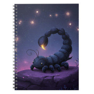 Caderno Espiral Notebook Scorpio Zodiac - Escorpião Celestial Cute