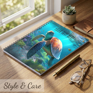 Caderno Espiral Notebook Sea Turtle Nature - Título Personalizado