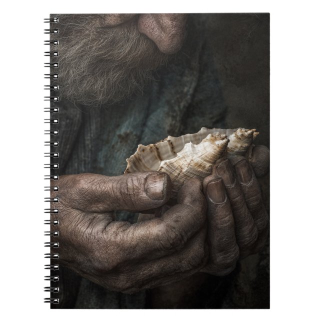 Caderno Espiral Notebook Seashell com Mãos Atingidas (Frente)
