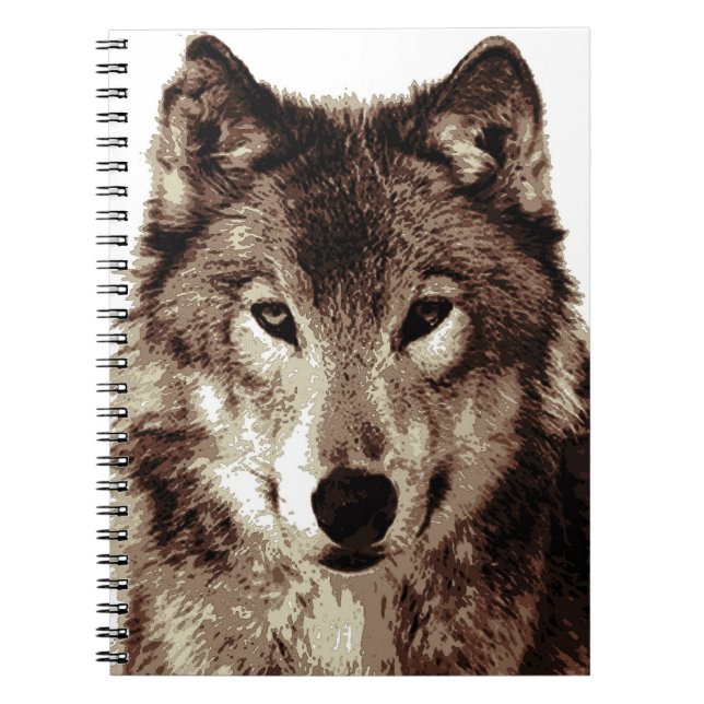 Caderno Espiral Notebook Sepia Wolf (Frente)
