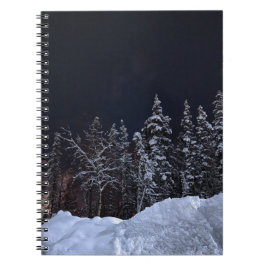 Caderno Espiral Notebook Serene Blue Winter Forest Spiral