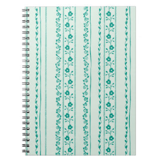 Caderno Espiral Notebook Serene Floral stripes Spiral Foto