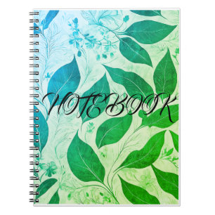 Caderno Espiral Notebook Serenity Leaf Premium