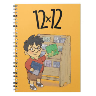 Caderno Espiral Notebook Shelf Boy 12 x 12 Amarelo
