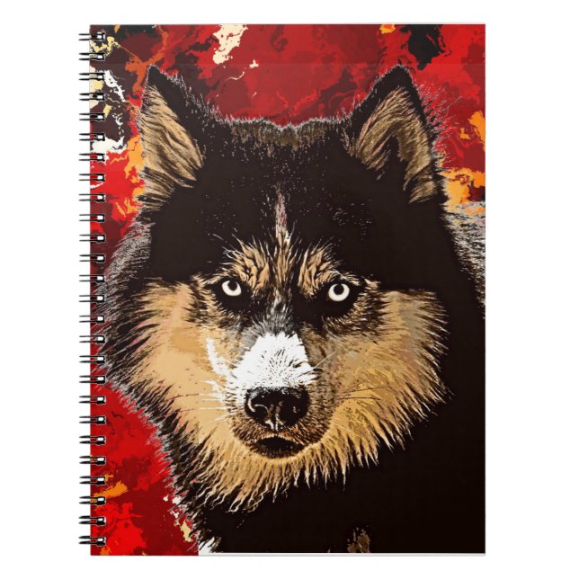 Caderno Espiral Notebook Siberian Husky (Frente)