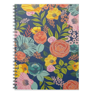 Caderno Espiral Notebook Siderúrgico Mill & Co Cute Floral Mini Es