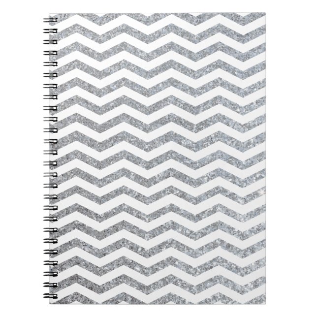 Caderno Espiral Notebook Silver Chevron (Frente)