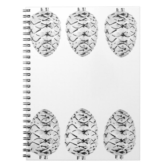 Caderno Espiral Notebook Silver Pinecones (Frente)