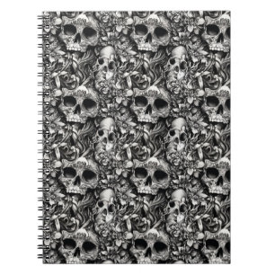 Caderno Espiral Notebook Skull
