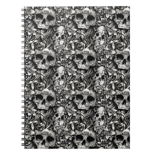 Caderno Espiral Notebook Skull (Frente)