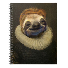 Caderno Espiral Notebook Sloth sorridente
