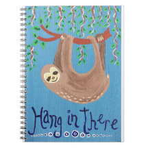 Notebook Sloth Spiral "Aguente aí"